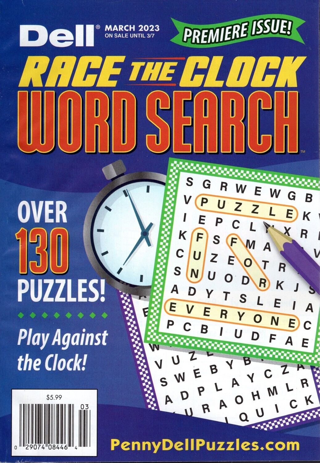Dell Race the Clock Word Search March 2023 Dell Puzzle Books