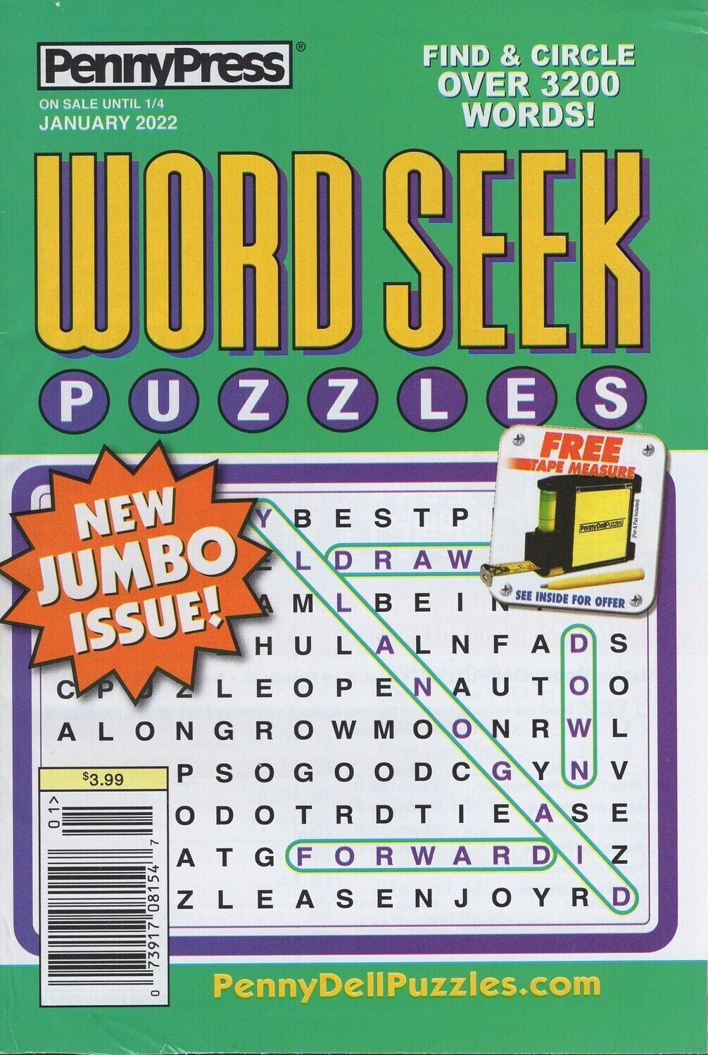 PennyPress Word Seek Puzzle January 2022