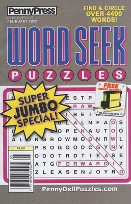 PennyPress Word Seek Puzzle February 2022