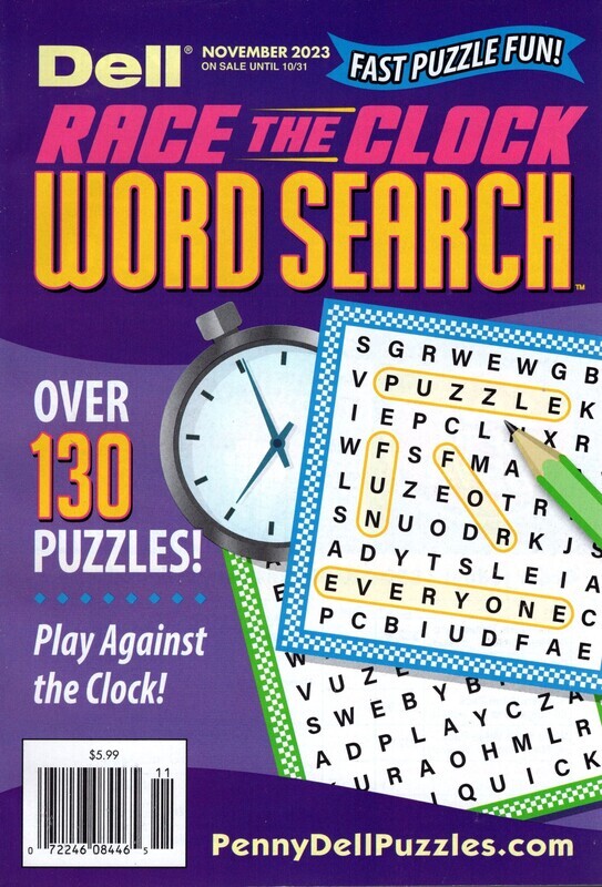 Dell Race the Clock Word Search November 2023 Dell Puzzle Books