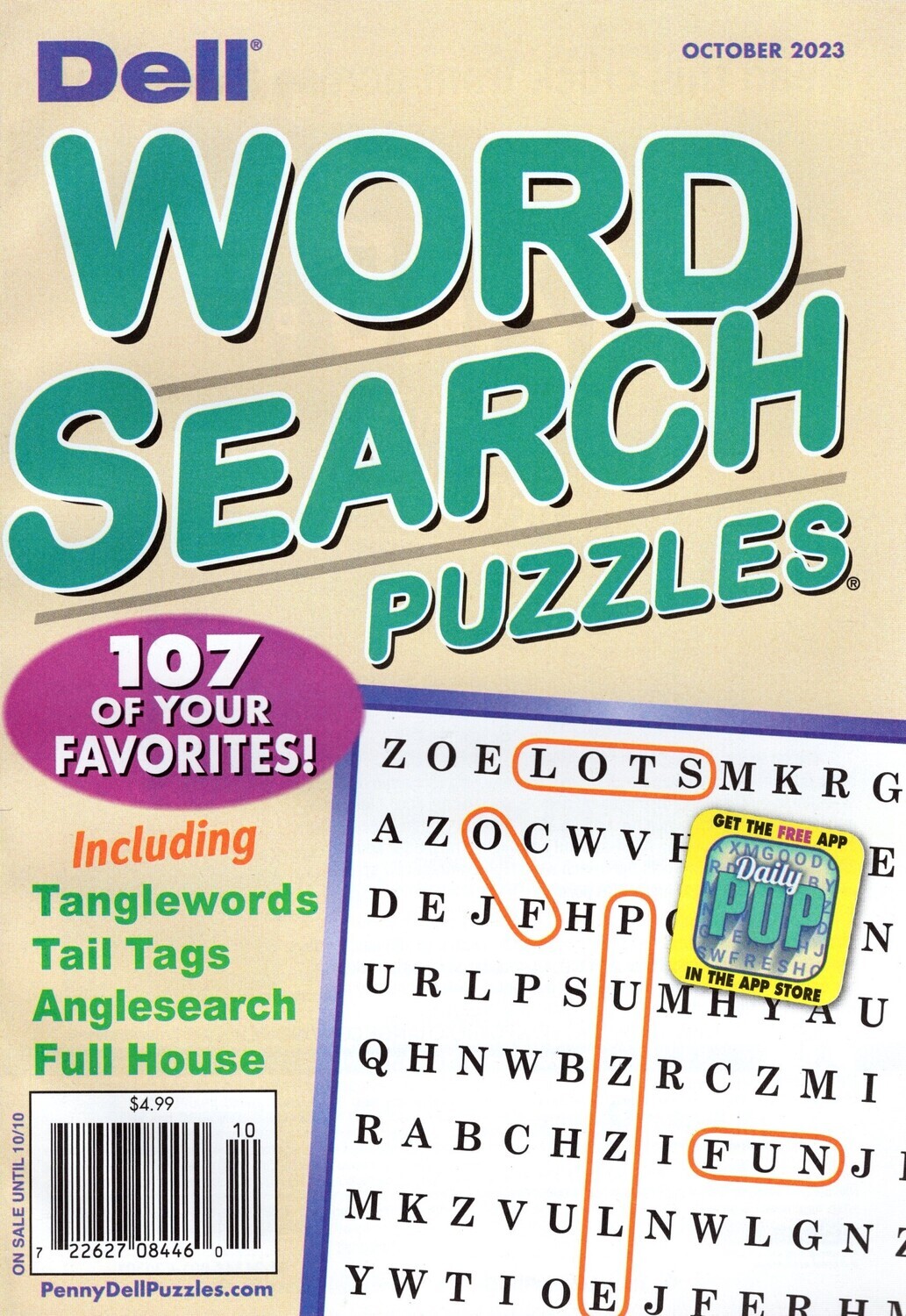 Dell Word Search Puzzles October 2023