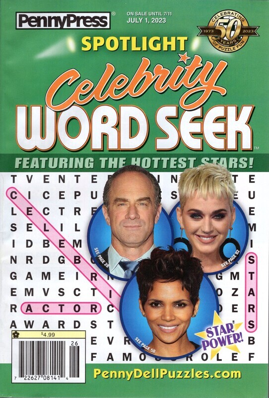 Spotlight Celebrity Word Seek puzzle books -Puzzle Book Store