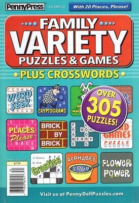 Family Variety Puzzles &amp; Games Plus Crosswords