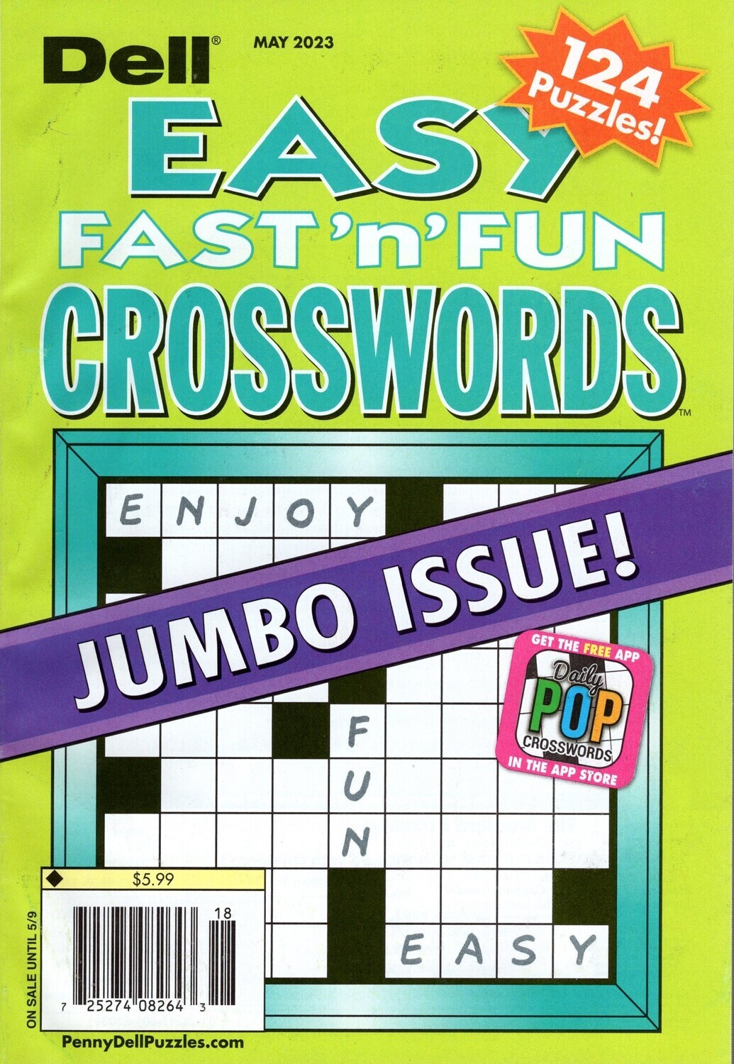 Easy Fast &#39;n&#39; Fun Crosswords Puzzle Books May 2023 - Puzzle Book Store