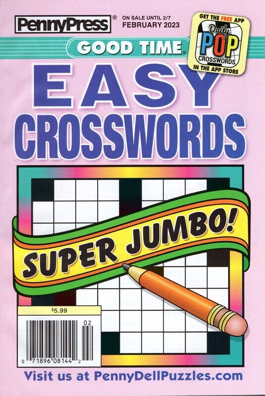 PennyPress Good Time EASY Crosswords from Puzzle Book Store