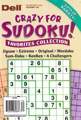 Puzzle Book Store - Dell Crazy for Sudoku! # 120, 2023