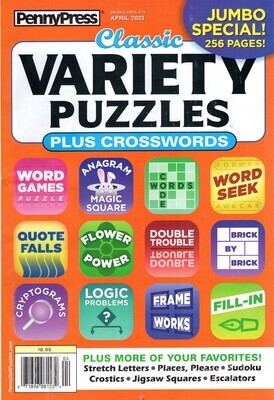 PennyPress Classic Variety Puzzles Plus Crosswords from PuzzleBookStore.com