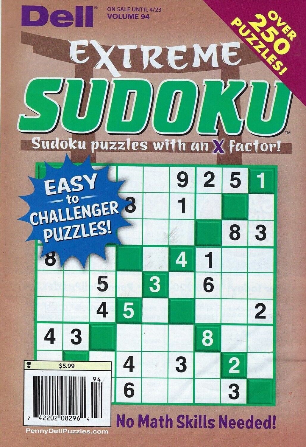 Puzzle Book Store - Dell Extreme Sudoku #94