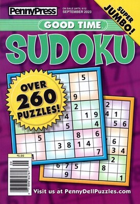 Puzzle Book Store- PennyPress Good Time Sudoku September 2023