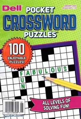 Dell Pocket Crossword Puzzles January 2024 - Puzzle Book Store