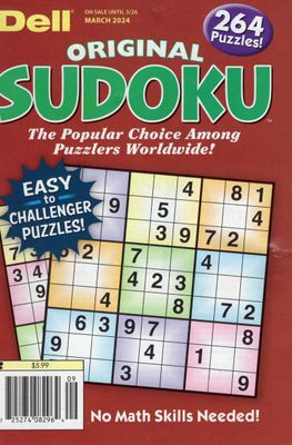 Dell Original Sudoku​ Puzzle Books from PuzzleBookStore.com