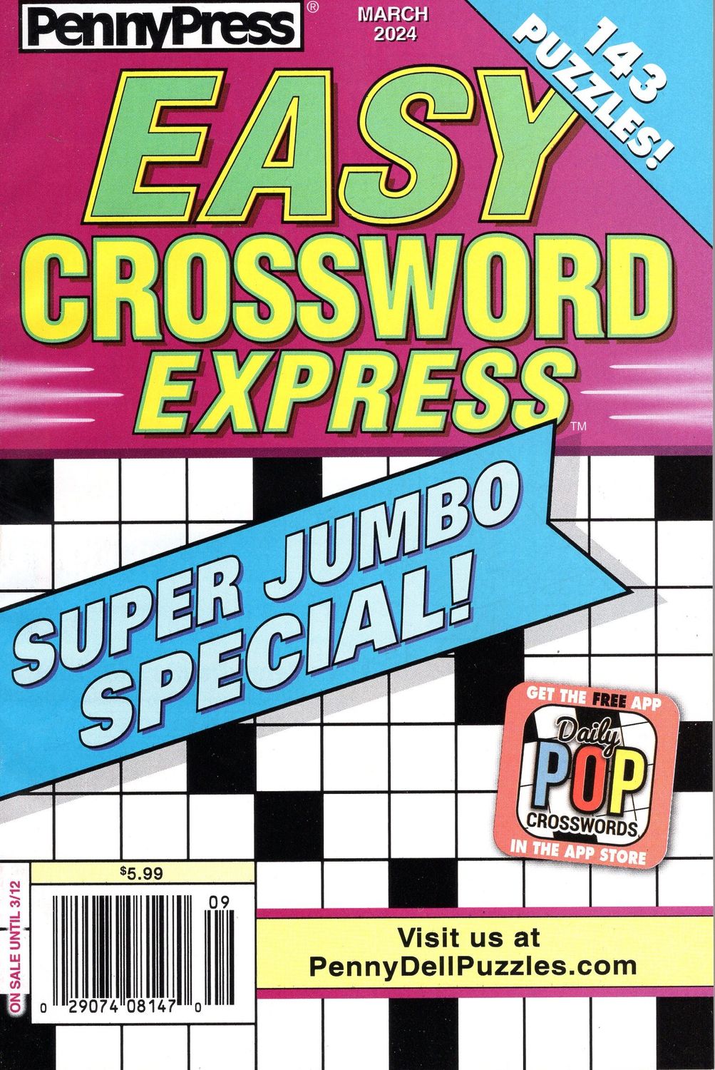 crossword puzzle book stores - Easy Crossword Express March 2024