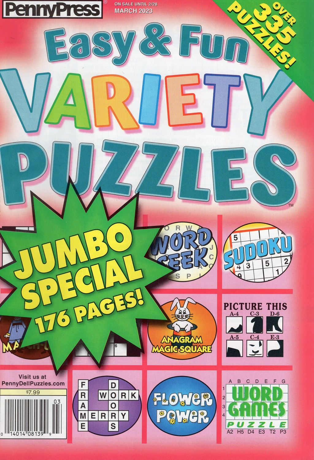 Easy &amp; Fun Variety Puzzles March 2023 | PennyPress Variety Puzzles