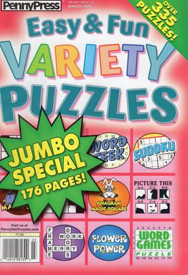 Easy &amp; Fun Variety Puzzles March 2023 | PennyPress Variety Puzzles