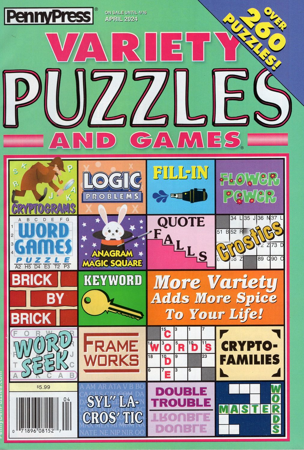 Variety Puzzles and Games April 2024