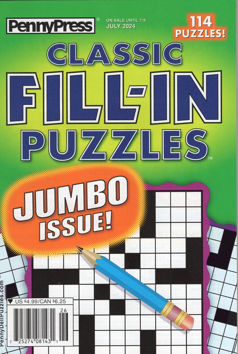 PennyPress Classic Fill-In Puzzles - Puzzle Book Store -Penny Press Fill-Ins Puzzle Books includes a variety of publications such as Dell Penny Press, Express, Famous, Pocket, and Jumbo.