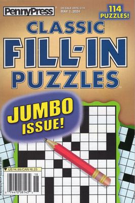 penny press puzzle value pack- PennyPress Classic Fill-In Puzzles - Puzzle Book Store