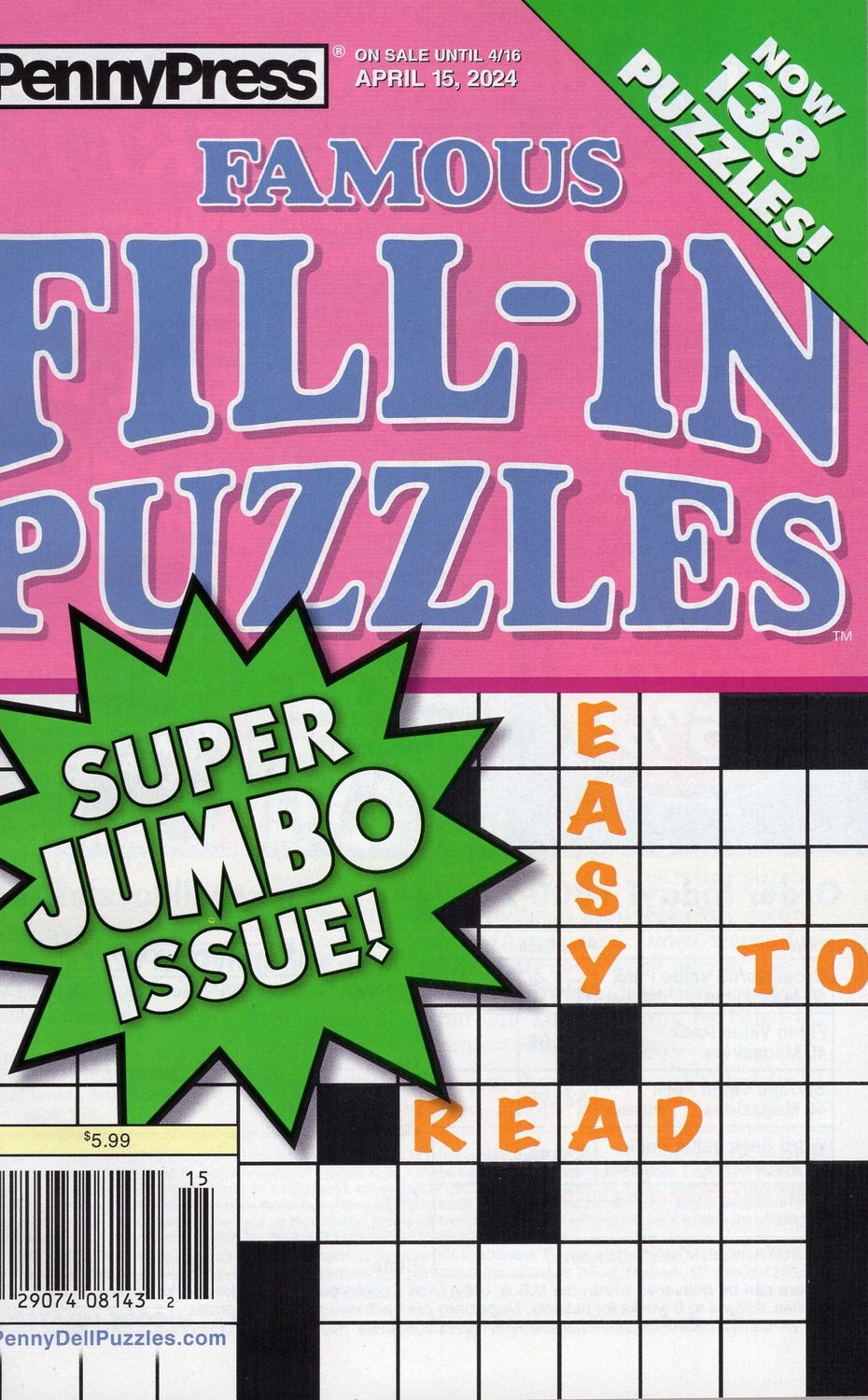 fill in puzzles for beginners - Puzzle Book Store - PennyPress Famous Fill-In Puzzles April 2024