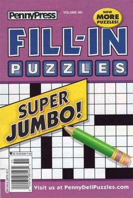 PennyPress Fill-In Puzzles from Puzzle Book Store - In this popular puzzle, you enter words from the list provided into a crossword-like diagram to form words reading across and down.
