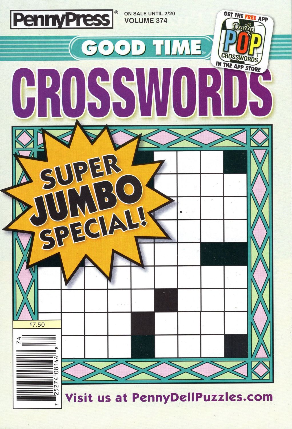 PennyPress Good Time Crosswords Puzzle Book February 2024
