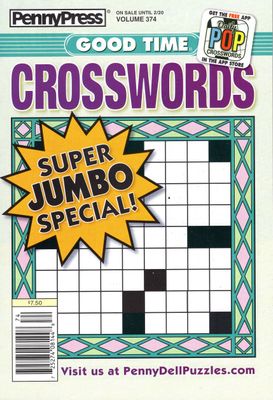 PennyPress Good Time Crosswords Puzzle Book February 2024