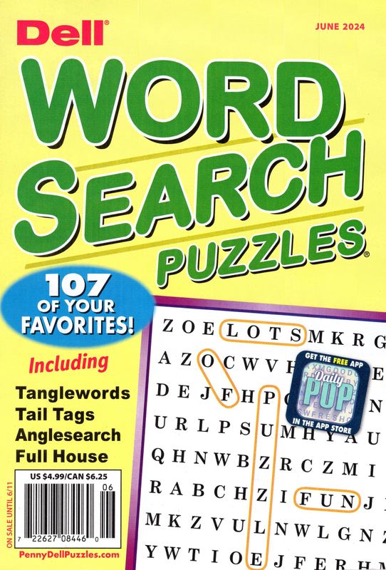 Dell Puzzle Books | Dell Word Search Puzzles June 2024