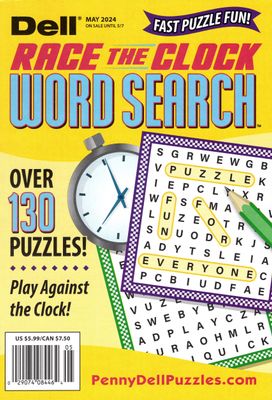 Dell Race the Clock Word Search May 2024 - Puzzle Books and word searches