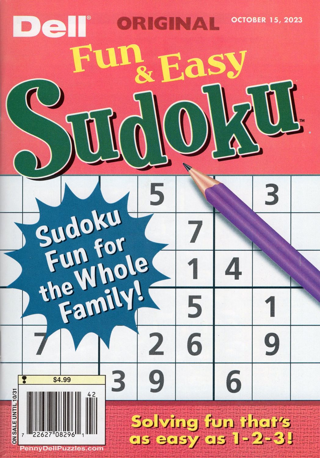 Dell Original Fun and Easy Sudoku Puzzle Books - Puzzle Book Store