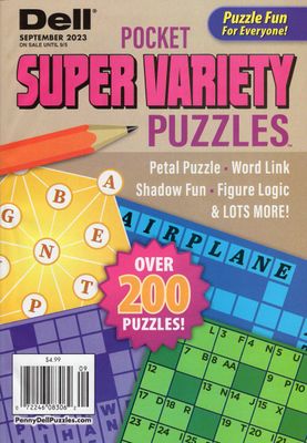 Dell Pocket SUPER VARIETY Puzzles - PUZZLEBOOKSTORE.COM