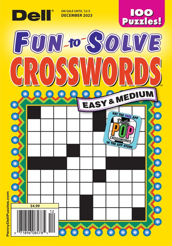 Dell crossword puzzle books dell fun to solve crosswords