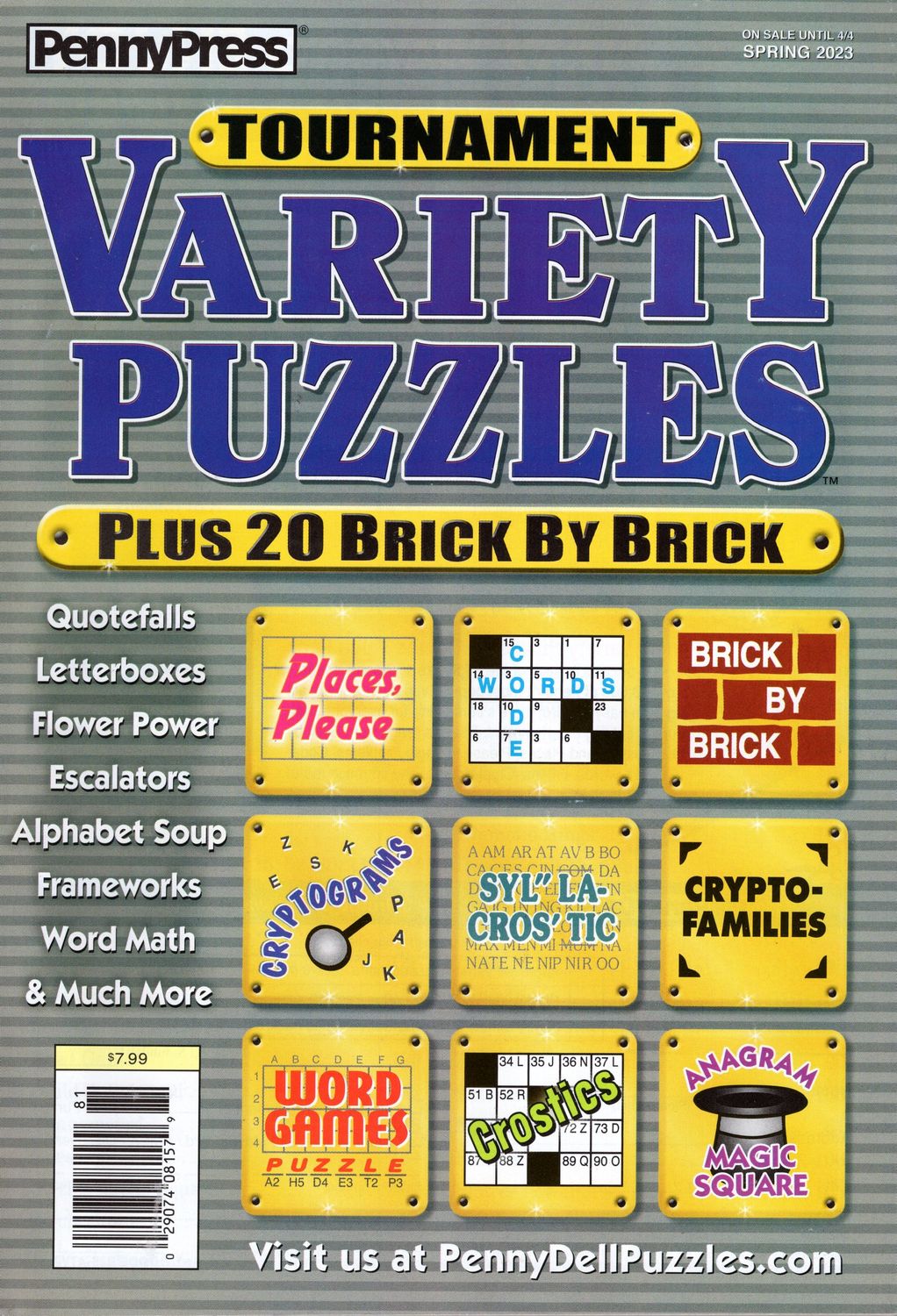 PennyPress Tournament Variety Puzzles Spring 2023