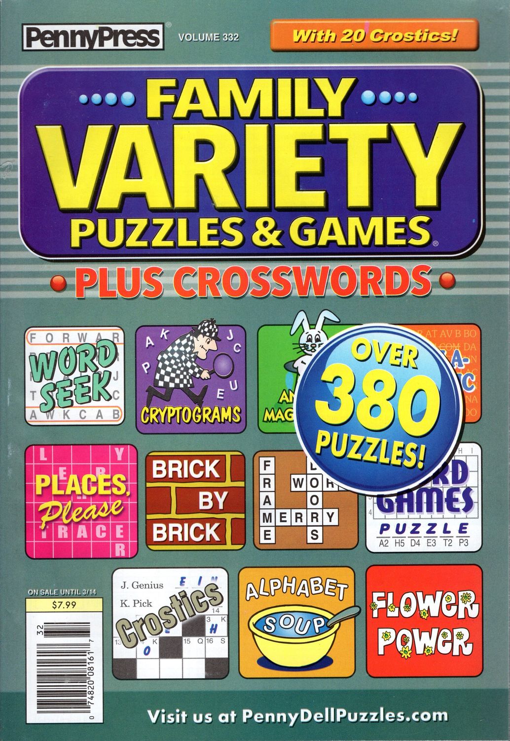 Family Variety Puzzles &amp; Games Plus Crosswords #332 March 2023