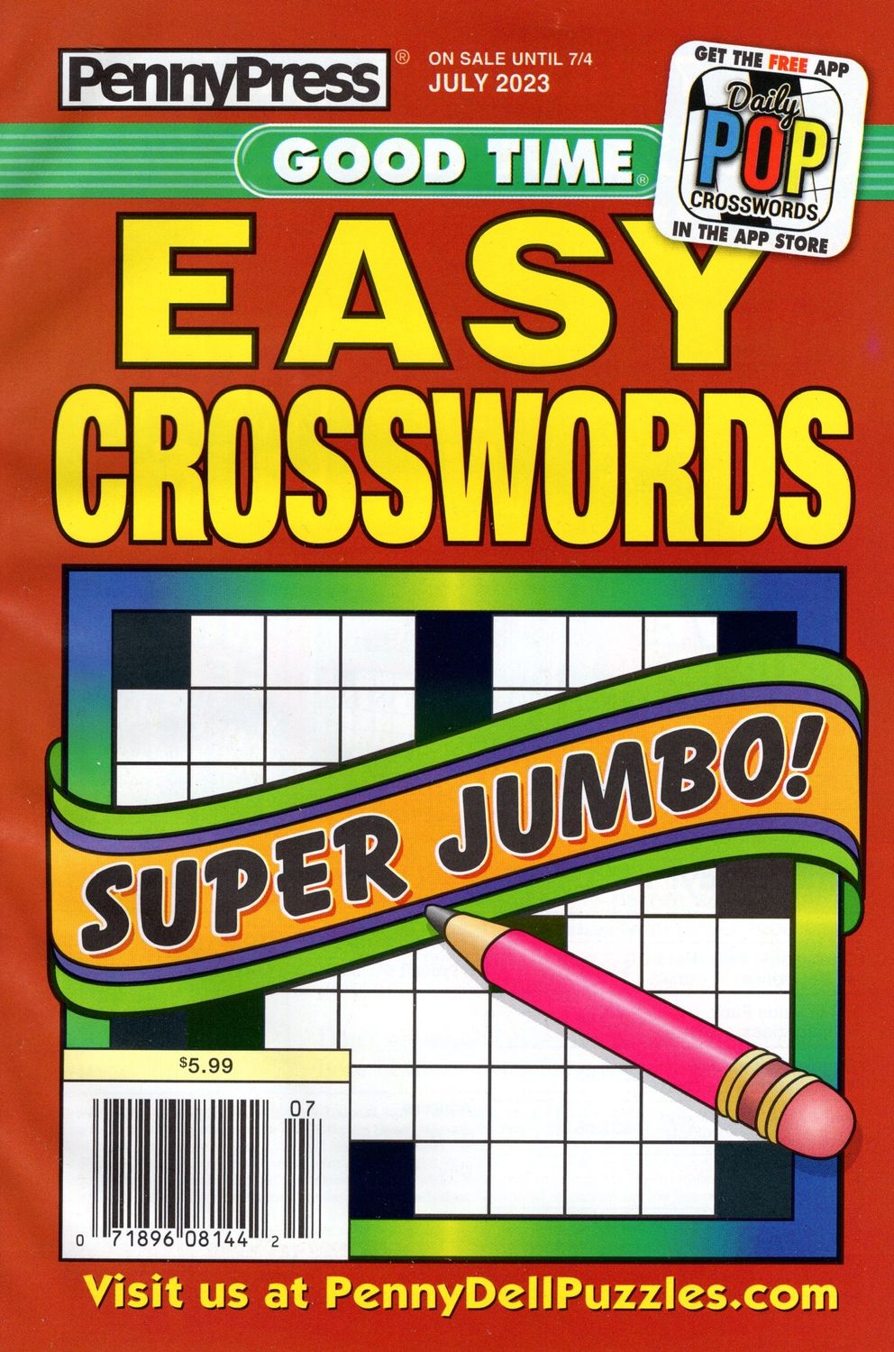 PennyPress Good Time EASY Crosswords July 2023 - Puzzle Book Store