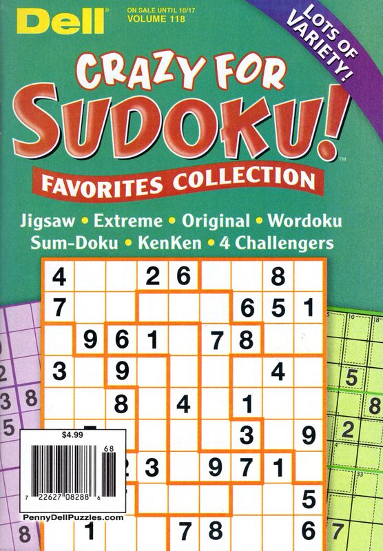 Puzzle Book Store - Dell Crazy for Sudoku! Favorites Collection 118