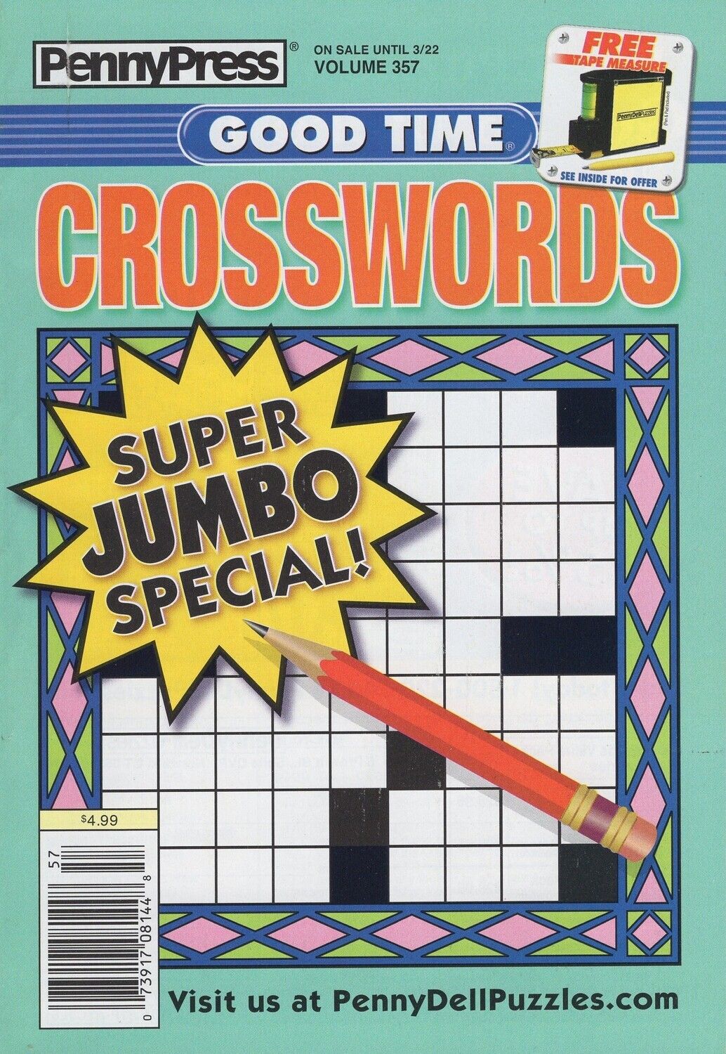 Puzzle Book Store - PennyPress Good Time Crosswords Puzzle Book #357