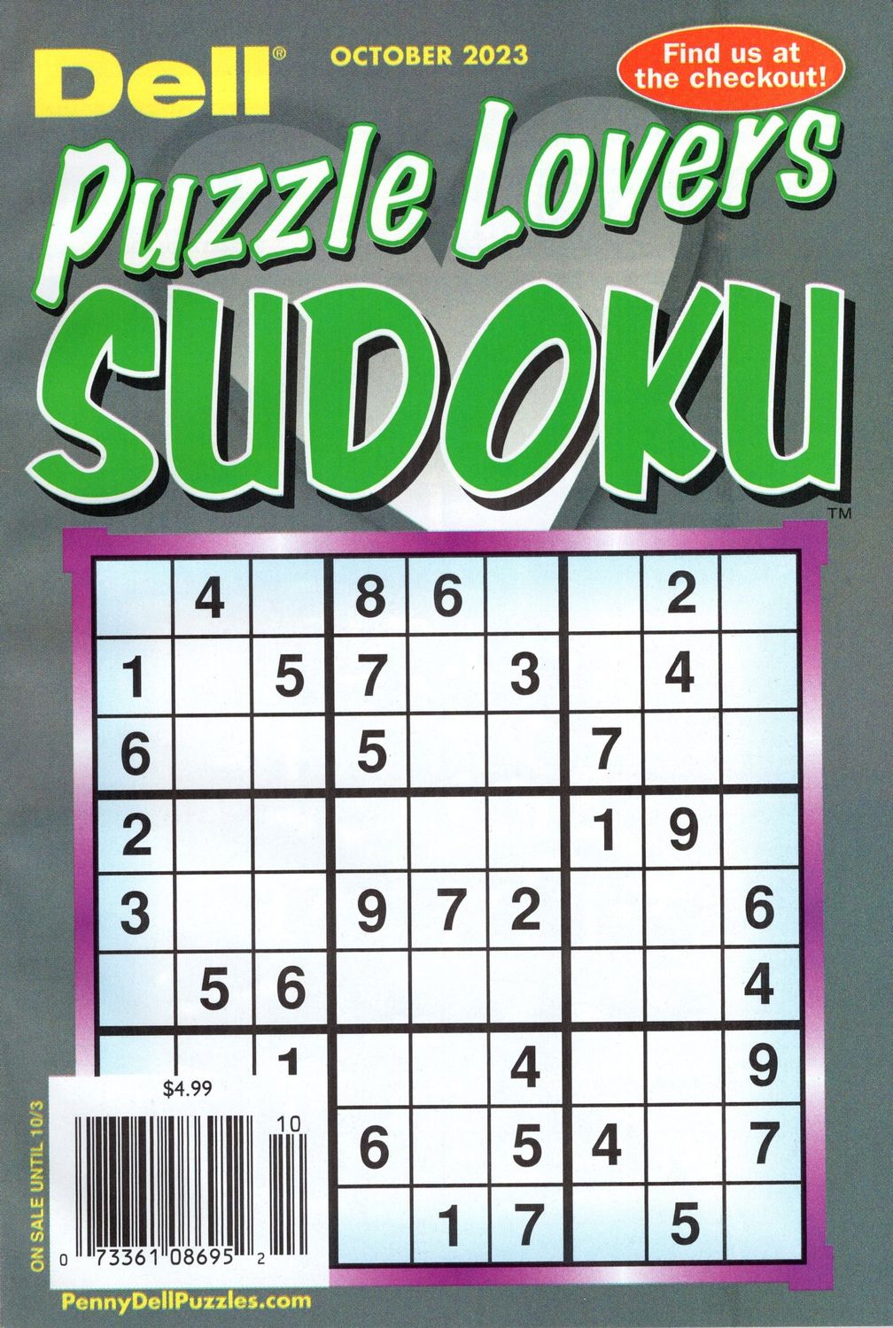 Dell Puzzle Lovers Sudoku October 2023 - Dell puzzles sudoku for adults