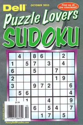 Dell Puzzle Lovers Sudoku October 2023 - Dell puzzles sudoku for adults