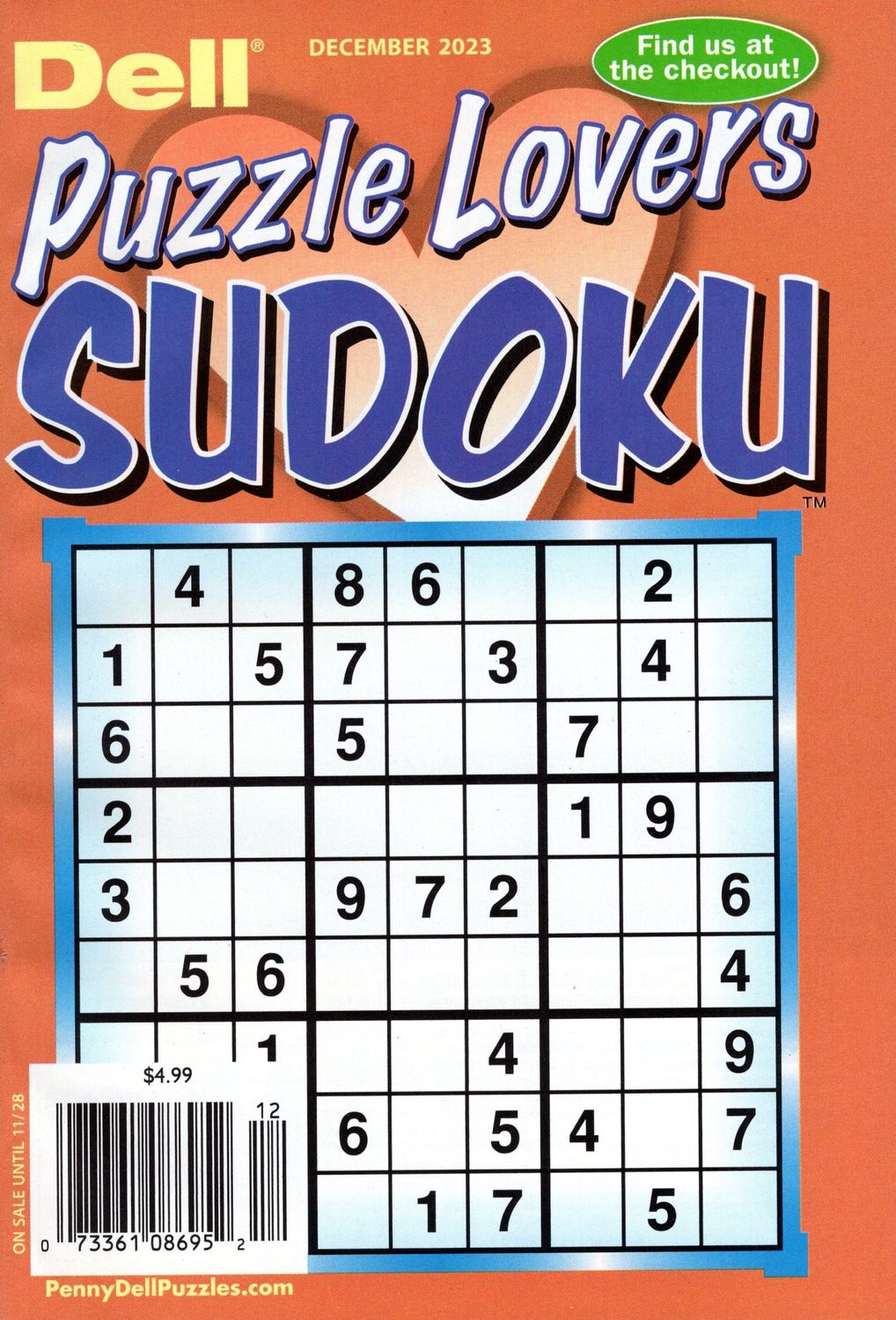 Dell Puzzle Lovers Sudoku December 2023 - Dell puzzles sudoku for adults