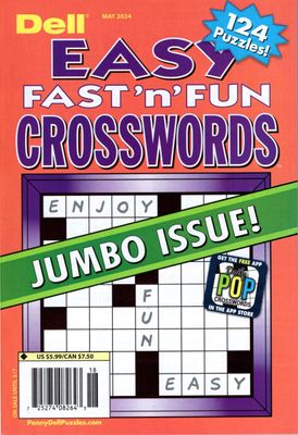 Easy Fast &#39;n&#39; Fun Crosswords Puzzle Books May 2024 from Puzzle Book Store