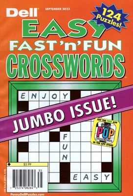 Easy Fast &#39;n&#39; Fun Crosswords Puzzle Books September 2023