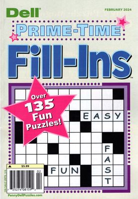 Fill In Puzzles | Dell Prime-Time Fill-Ins February 2024 - Get Deals and Low Prices On fill in word puzzle books At Puzzle Book Store