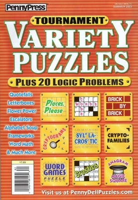 PennyPress Tournament Variety Puzzles Summer 2023