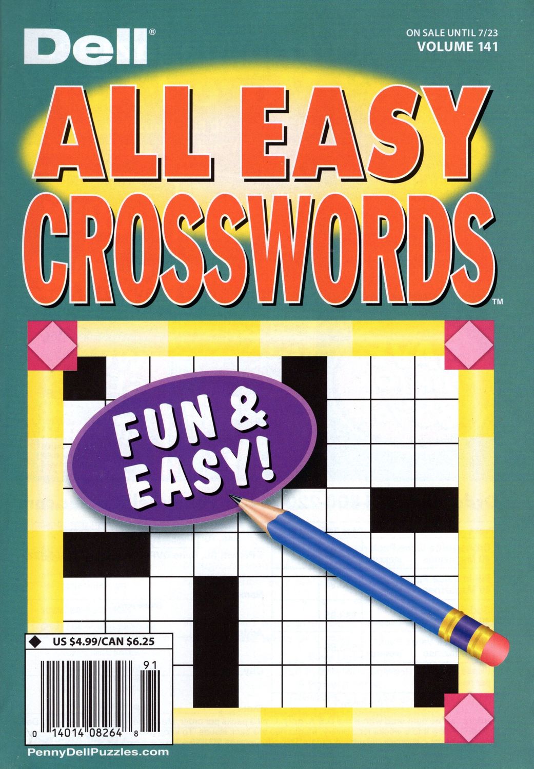 Puzzle book store - Dell All Easy Crosswords july 2024 Vol 141