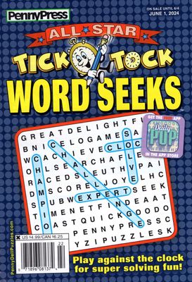 PennyPress Word Seek - All-Star Tick Tock Word Seeks June 2024