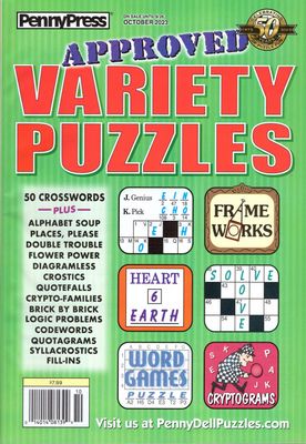 Approved Variety Puzzles October 2023 - PuzzleBookStore.com