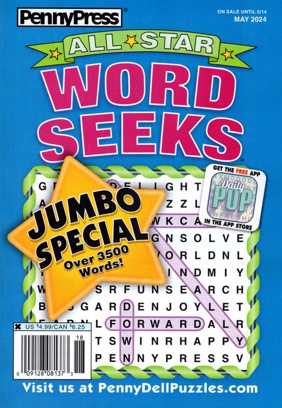 All-Star Word Seeks Puzzle Book May 2024