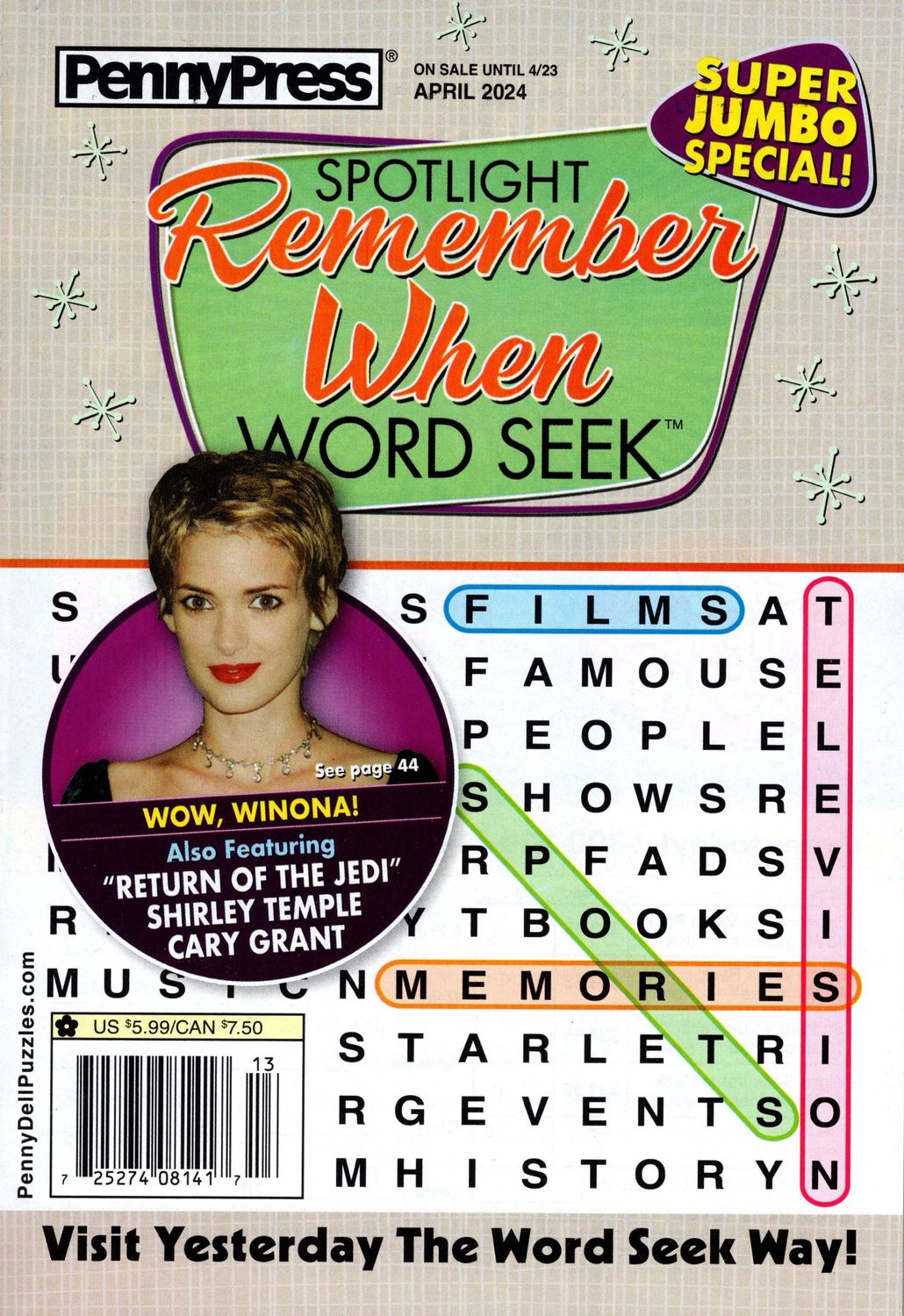 Spotlight Remember When Word Seek April 2024