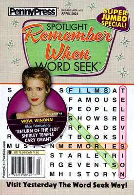Spotlight Remember When Word Seek April 2024