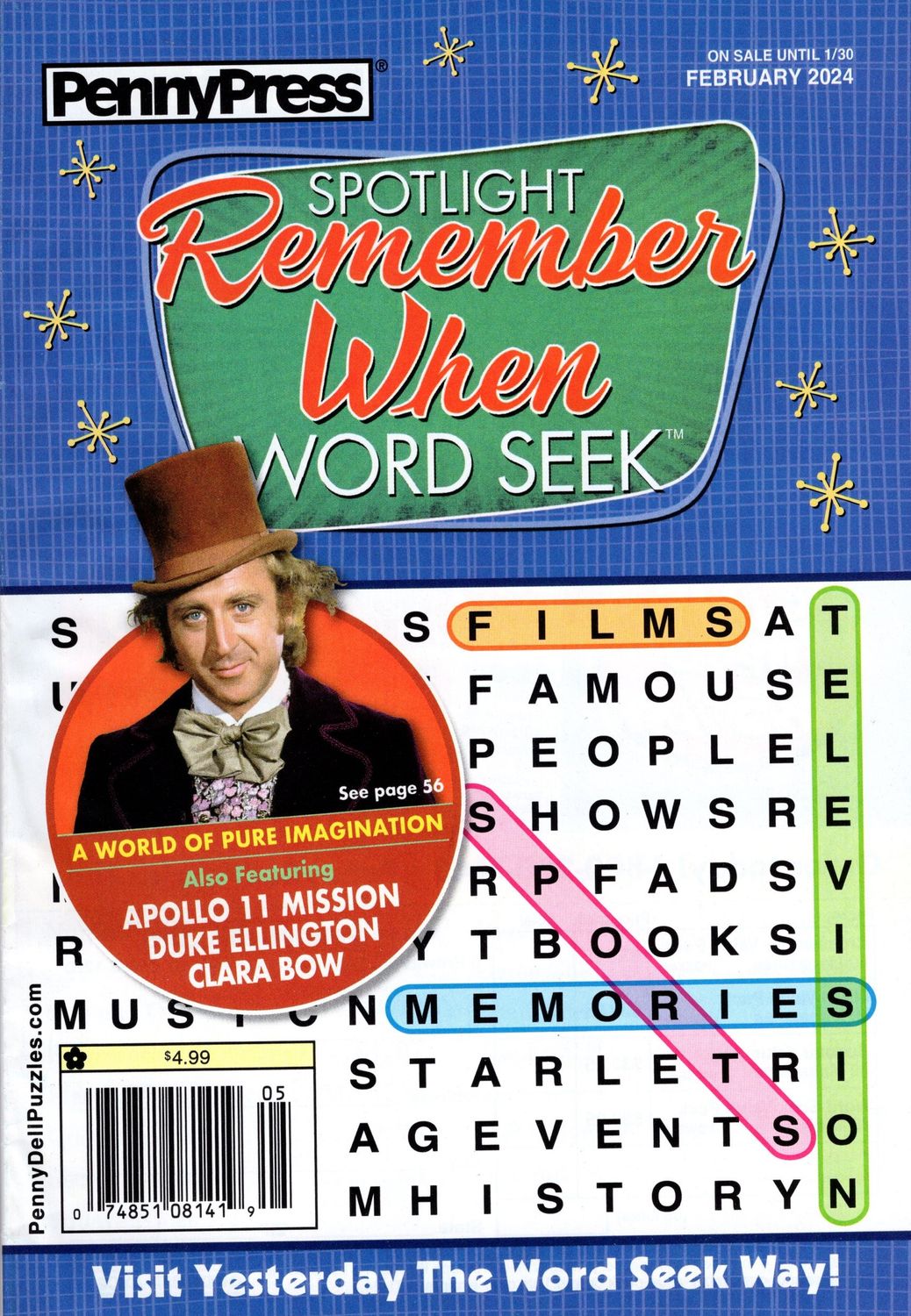 Spotlight Remember When Word Seek February 2024