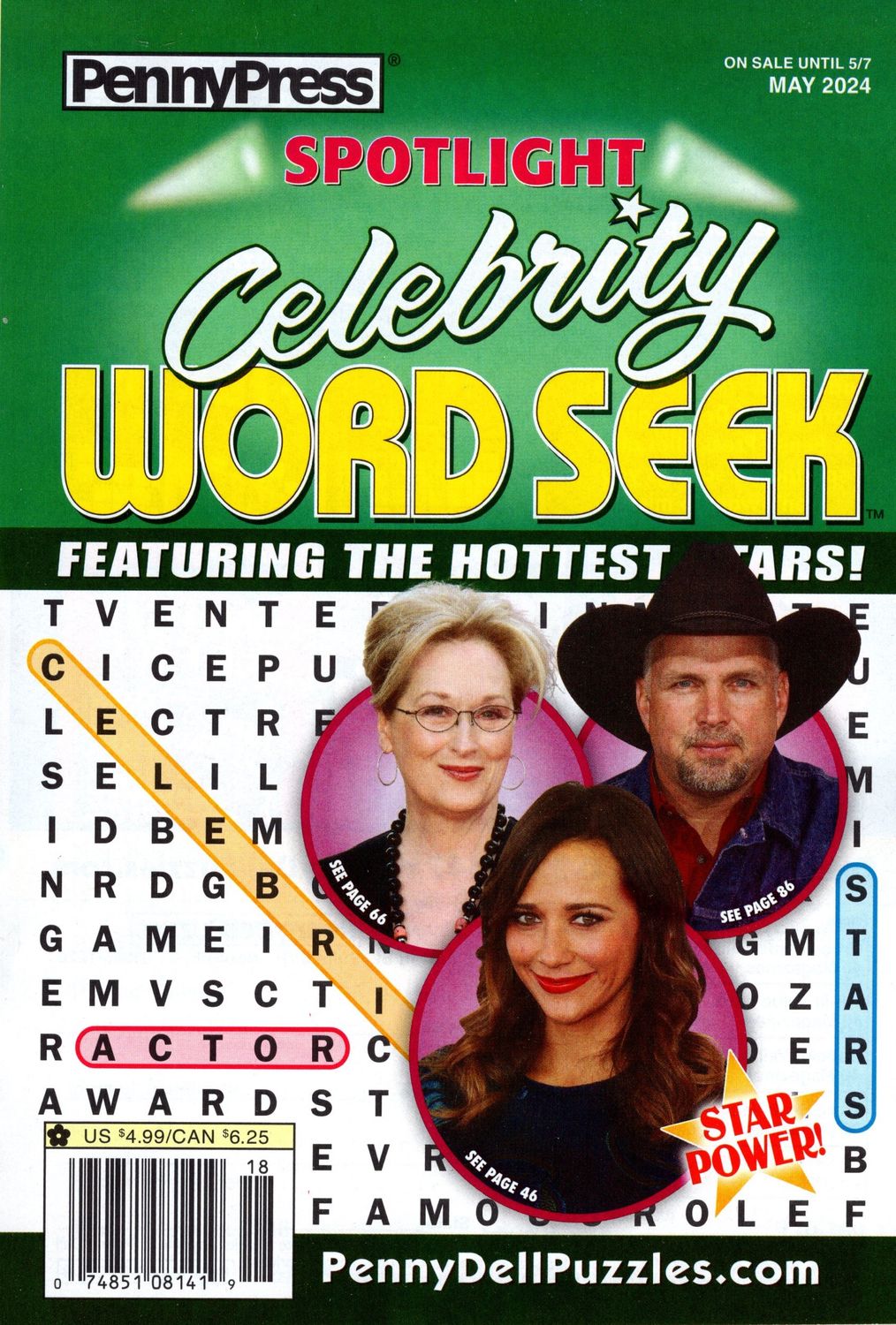 Spotlight Celebrity Word Seek May 2024